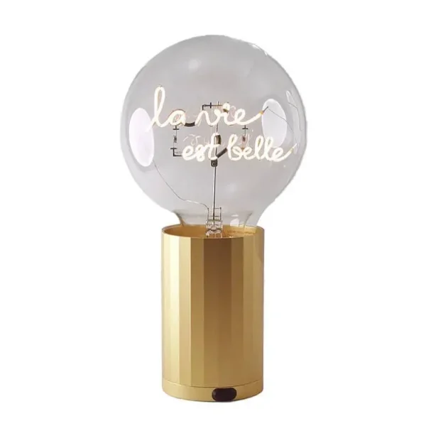 Ampoule La Vie Est Belle Pour Socle Portable / H 17 Cm-ELEMENTS LIGHTING Best Sale