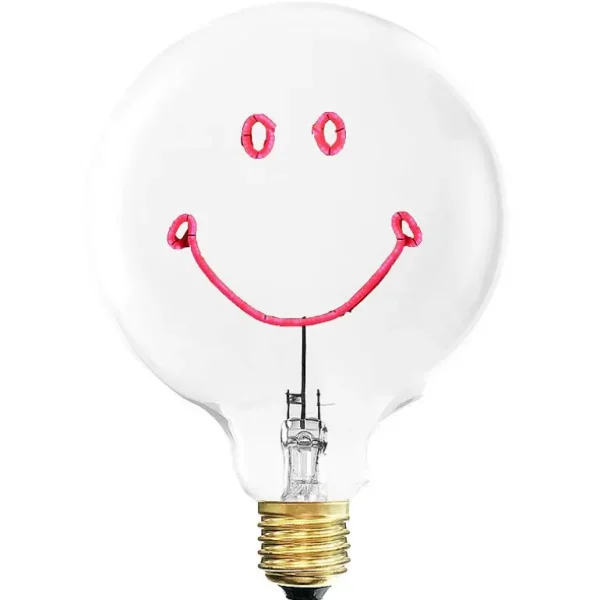 Ampoule Smiley Rouge / H 17 Cm-ELEMENTS LIGHTING New