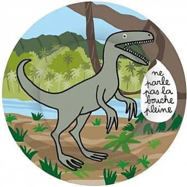 Assiette A Dessert - Velociraptor-PETIT JOUR Discount