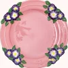 Assiette Ceramique Fleurs 2 Tailles - Rose-RICE Online