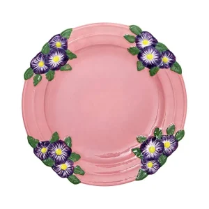 Assiette Ceramique Fleurs 2 Tailles - Rose-RICE Online