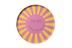 Assiette Déco Do Not Forget To Smile O 22.9 Cm-GIFT COMPANY Store