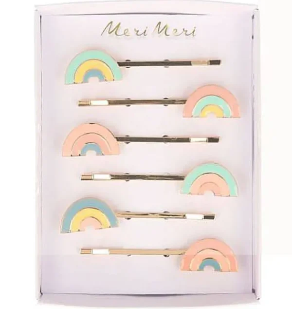 6 Barrettes Email Cheveux Rainbow-MERI MERI Online