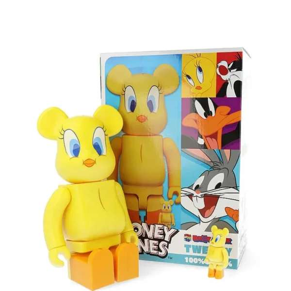 Bearbrick 400%+100% Looney Tunes Tweety - H 28Cm + 7 Cm-ARTOYZ New