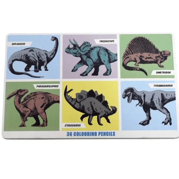 Boite 36 Crayons De Couleurs - Prehistoric Land-REX Cheap
