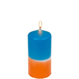 Bougie Tie & Dye - Orange Et Bleu-OUT OF THE BLUE Online