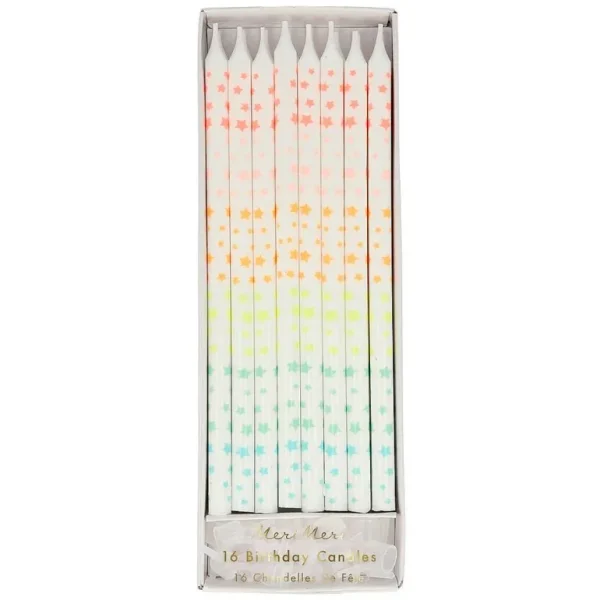 16 Bougies Anniversaire - Etoiles Multicolores-MERI MERI New