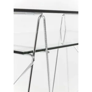 Bureau En Verre Polar 135 X 65 Cm Chrome-KARE DESIGN Shop