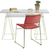 Bureau En Verre Polar 135 X 65 Cm Dore-KARE DESIGN Fashion