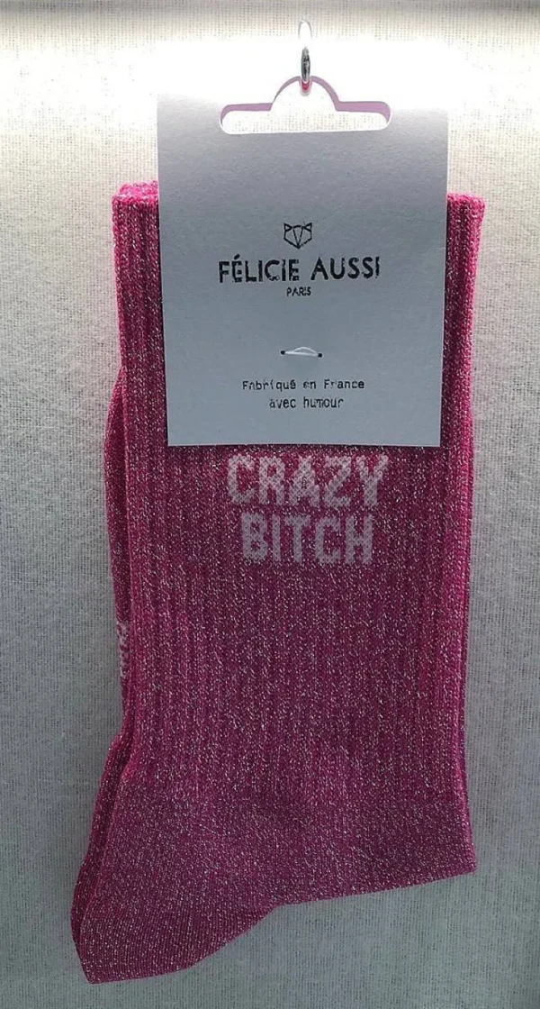 Chaussettes Paillettes - Crazy Bitch 36/40-FÉLICIE AUSSI Flash Sale