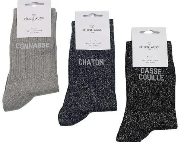 Chaussettes Paillettes - Chaton 36/40-FÉLICIE AUSSI Flash Sale