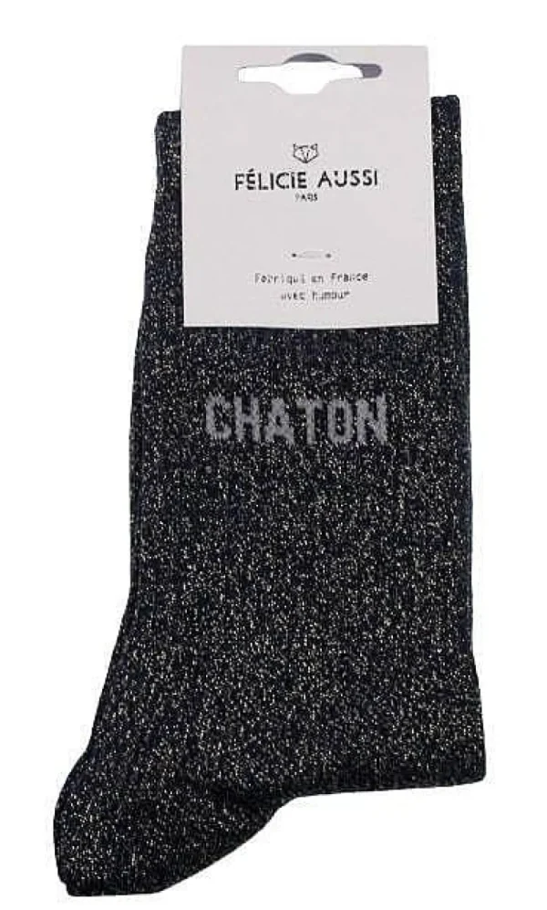 Chaussettes Paillettes - Chaton 36/40-FÉLICIE AUSSI Flash Sale