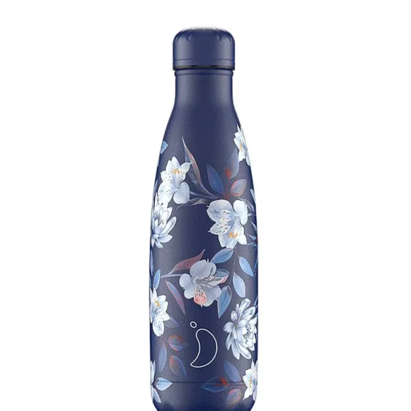 Chilly'S Bouteille Isotherme 500 Ml - Floral Fleurs Bleues-CHILLY S Clearance