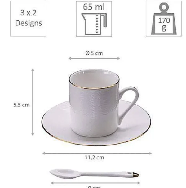 Coffret 6 Tasses Expresso - Blanc Nippon-CNB TOKYO DESIGN Cheap
