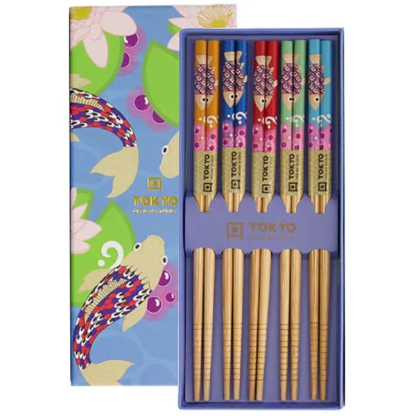 Coffret De 5 Baguettes - Blue Lotus-CNB TOKYO DESIGN Discount
