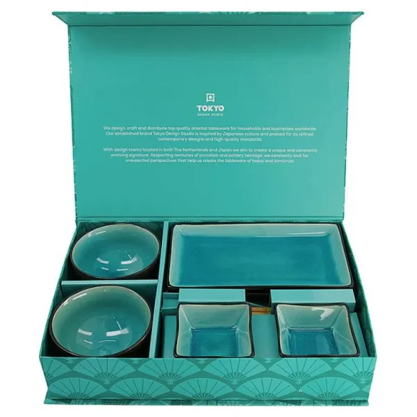 Coffret Sushis Glassy - Turquoise-CNB TOKYO DESIGN Cheap