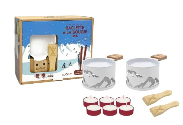 Raclette A La Bougie Pour 2 Serie Limitee - Montagne Blanc-COOKUT Discount