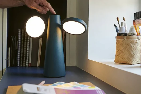 Oto Lampe A Poser Sans Fil H.27 Cm - Bleu Acapulco-FERMOB Outlet