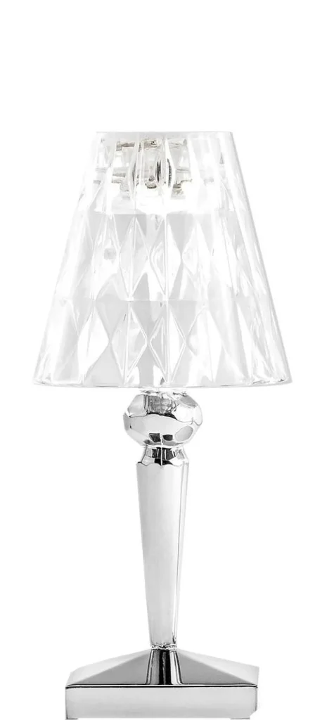 Lampe Battery Sans Fil Pied Chrome - H 26 Cm-KARTELL Store