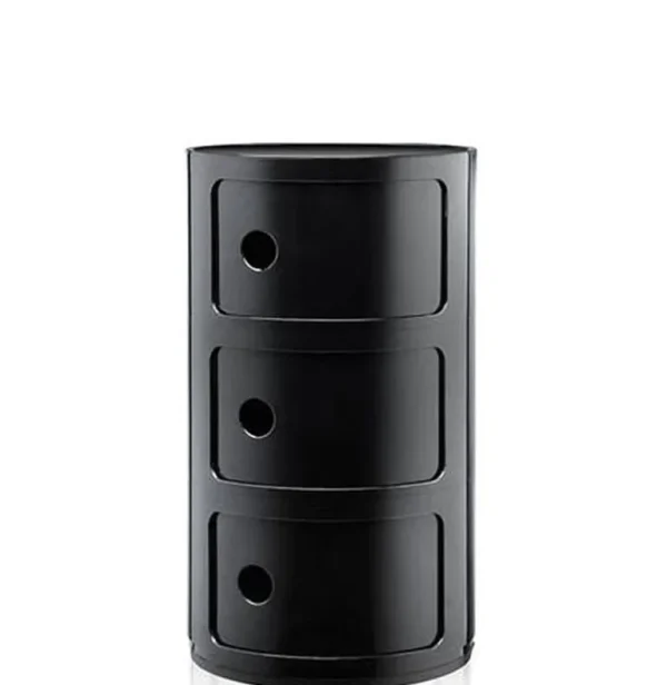 Rangement Componibili 3 Tiroirs - Noir-KARTELL Outlet