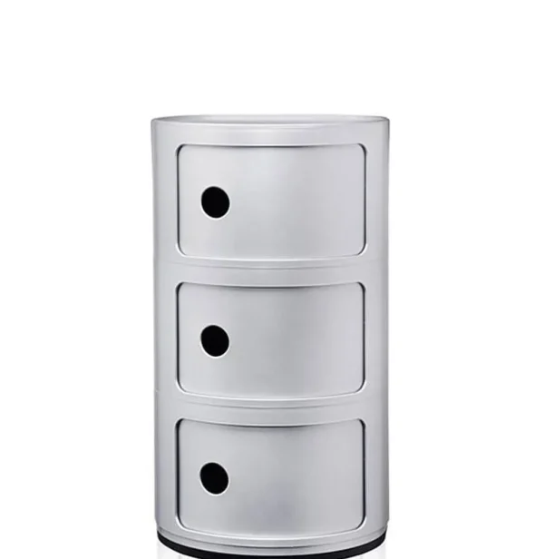 Rangement Componibili 3 Tiroirs - Argent-KARTELL Cheap