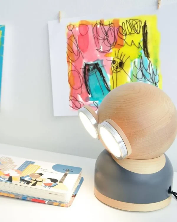 Lampe Bois Mr Watt Google-KUBBICK Cheap