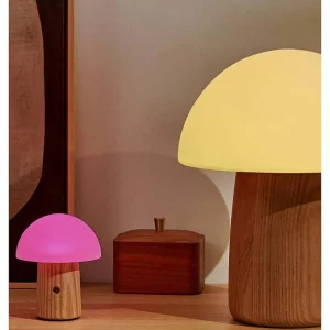 Lampe Champignon Alice Blanche Mini - H 12.5 Cm-GINGKO New