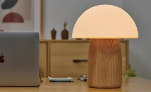 Lampe Champignon Alice Blanche Large- H 32 Cm-GINGKO Cheap
