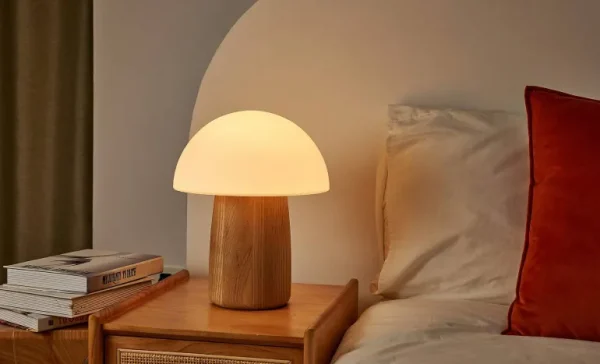 Lampe Champignon Alice Blanche Large- H 32 Cm-GINGKO Cheap
