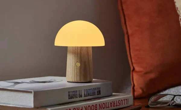 Lampe Champignon Alice Blanche Mini - H 12.5 Cm-GINGKO New
