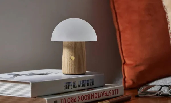 Lampe Champignon Alice Blanche Mini - H 12.5 Cm-GINGKO New