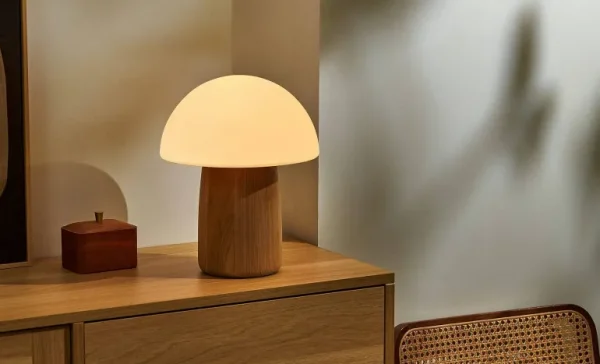 Lampe Champignon Alice Blanche Large- H 32 Cm-GINGKO Cheap