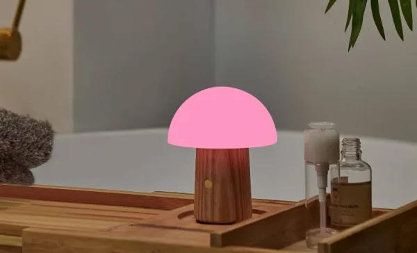 Lampe Champignon Alice Blanche Mini - H 12.5 Cm-GINGKO New