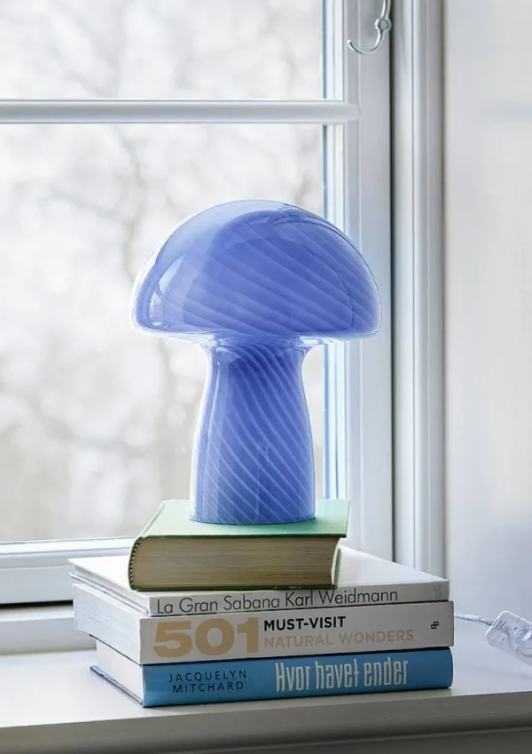 Lampe Champignon H.23 Cm - Bleu-COZY LIVING Cheap