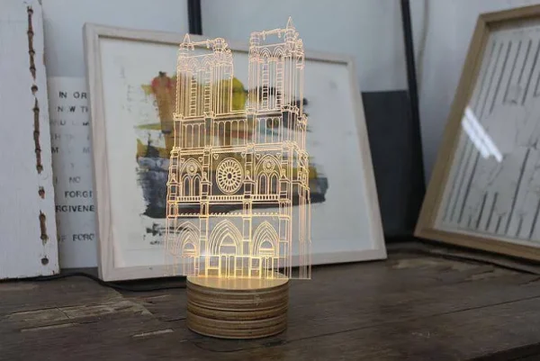 Lampe Led Effet 3D - Notre Dame-FINISH LINE Hot