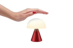 Lampe Led Portable Mina M 11Cm - Rouge Fonce-LEXON Store