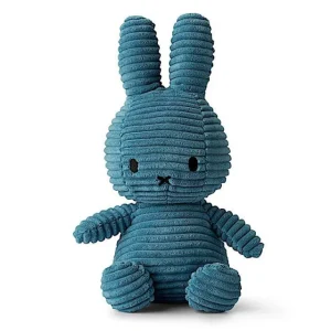 Lapin Miffy Velours Cotele 23 Cm - Bleu Atlantique-STEMPELS New