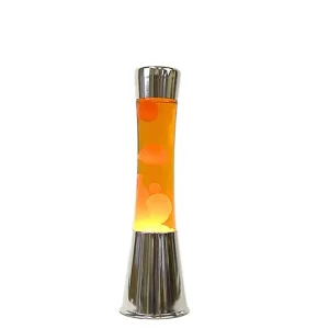 Lava Lampe H.40 Cm - Orange & Base Chromee-FISURA New