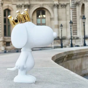 Snoopy Couronne Chrome Or H.31 Cm-LEBLON DELIENNE Hot