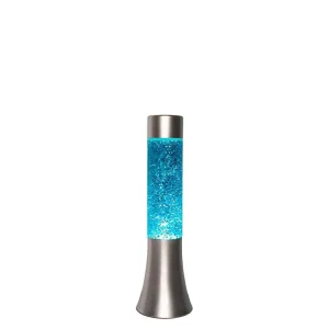 Mini Lava Lampe H.31 Cm - Paillettes Bleu-FISURA Store