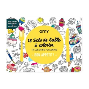 18 Sets De Table A Colorier - Bon Appetit-OMY Store