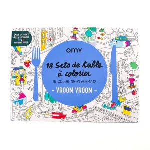 18 Sets De Table A Colorier - Vroom Vroom-OMY Best Sale