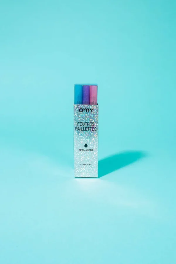 Boite 9 Feutres Paillettes-OMY Store