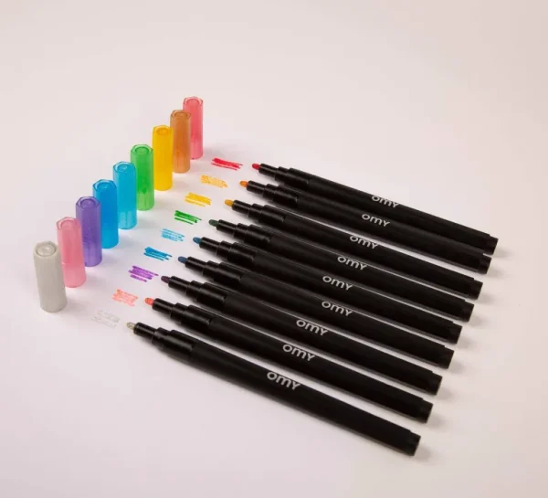 Boite 9 Feutres Paillettes-OMY Store