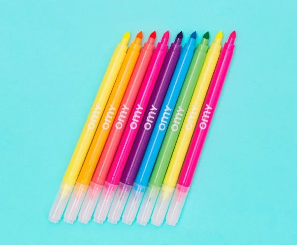 Boites De 9 Feutres Fluos-OMY Clearance