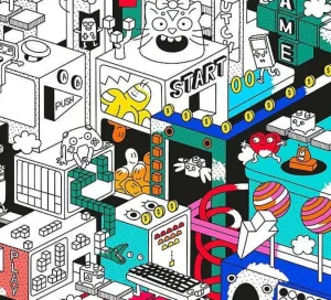 Poster De Coloriage Geant 3D-OMY Fashion