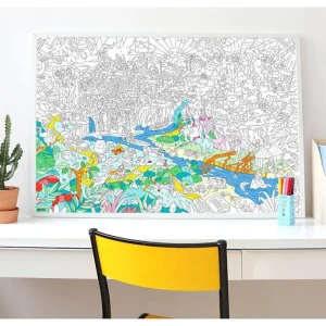 Poster Geant A Colorier - Dinosaures-OMY Sale
