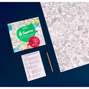 Poster Geant A Colorier + Crayon A Planter - 4 Saisons-OMY Fashion