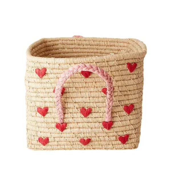 Panier Coeurs H 25 Cm-RICE Store