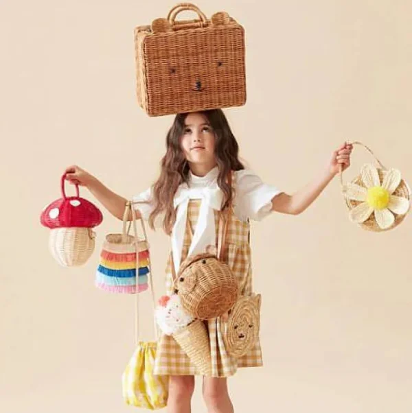 Panier Ourson En Rotin-MERI MERI Cheap